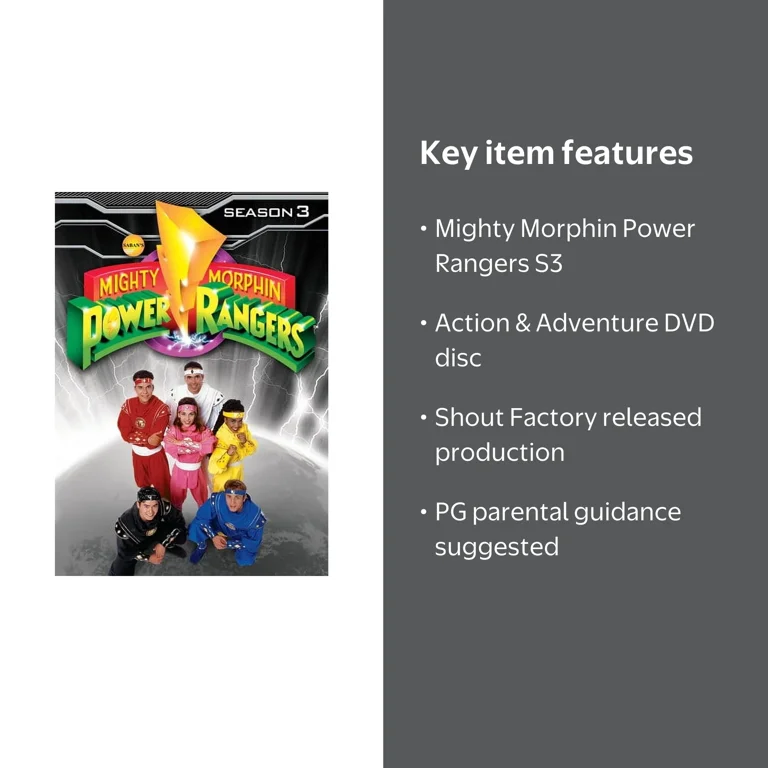 Mighty Morphin Power Rangers: Season 3 (DVD), Shout Factory