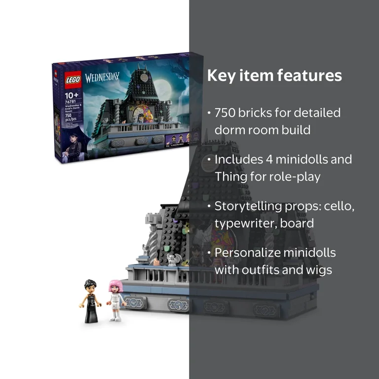 Free Shipping! LEGO Wednesday and Enid Dorm Room Playset, 4