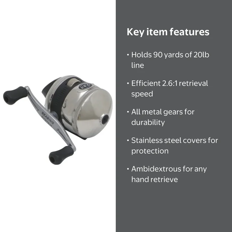 Zebco Authentic 733 Ambidextrous Spincast Fishing Reel 2.6:1