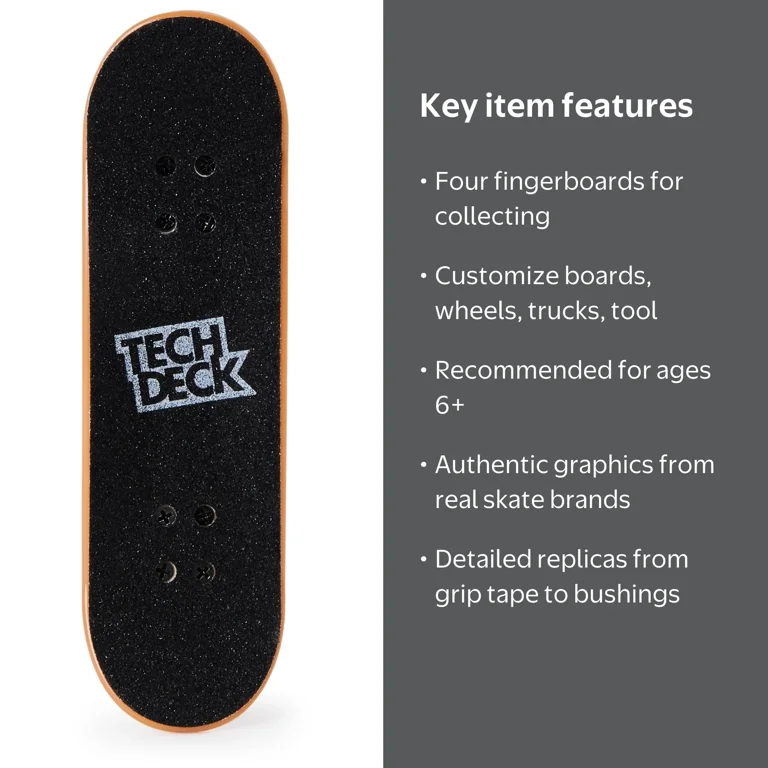 Tech Deck, Ultra DLX Fingerboard 4-Pack, Powell Peralta