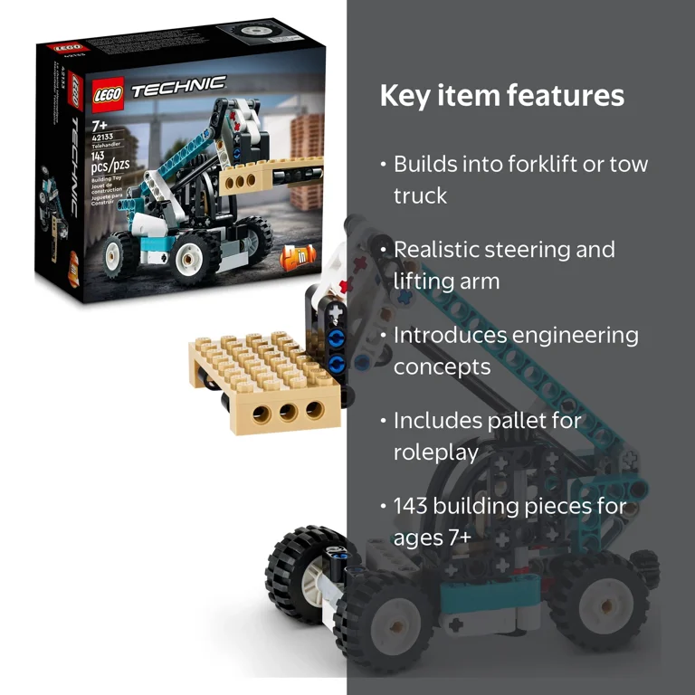 るう LEGO Technic 2-In-1 Construction Telehandler 42133 & Tow Truck
