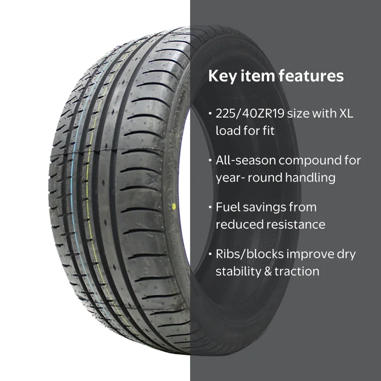 あきら Accelera Phi High Performance Tire, 225/40ZR19 93Y XL, All Season