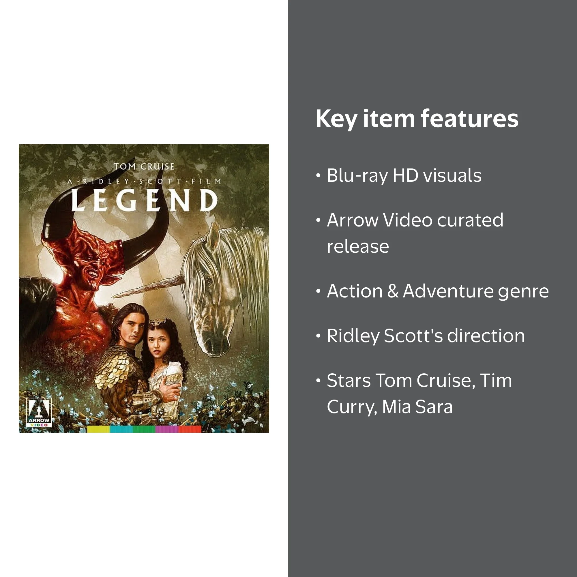 Arrow Video, Blu-ray, Legend, Action & Adventure Fantasy Fairytale