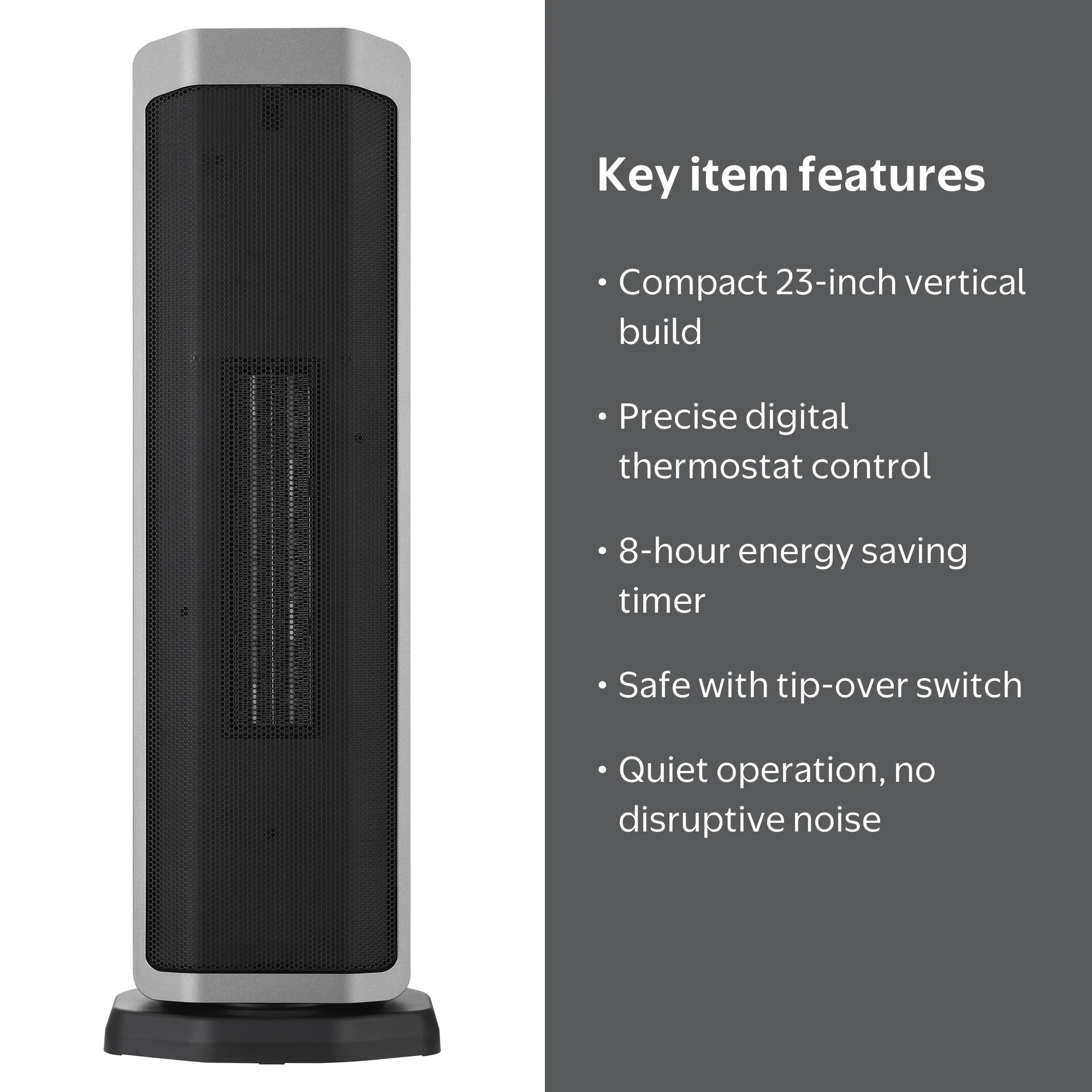 Better Homes & Gardens 23In Tower Heater, Black, New - Walmart.com