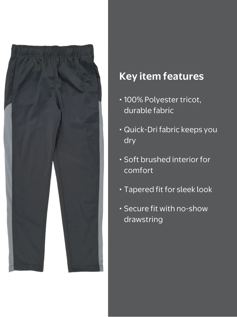 Xersion Mens Gray & Light Gray Quick-Dri Brushed Interior Tricot