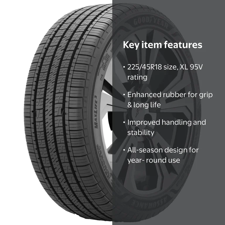 Goodyear, Passenger Tire, Assurance MaxLife 2 225/45R18 95V XL