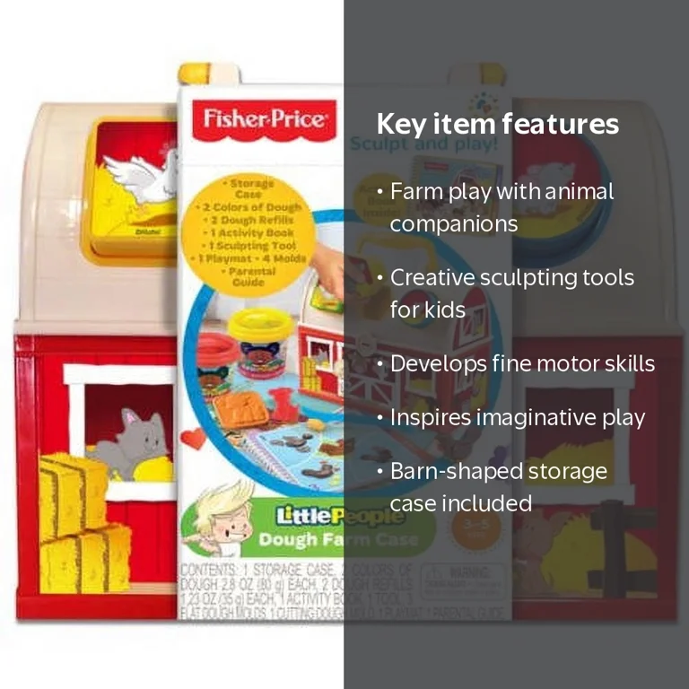 Fisher Price Little People Dough Farm Tool Case - Walmart.com