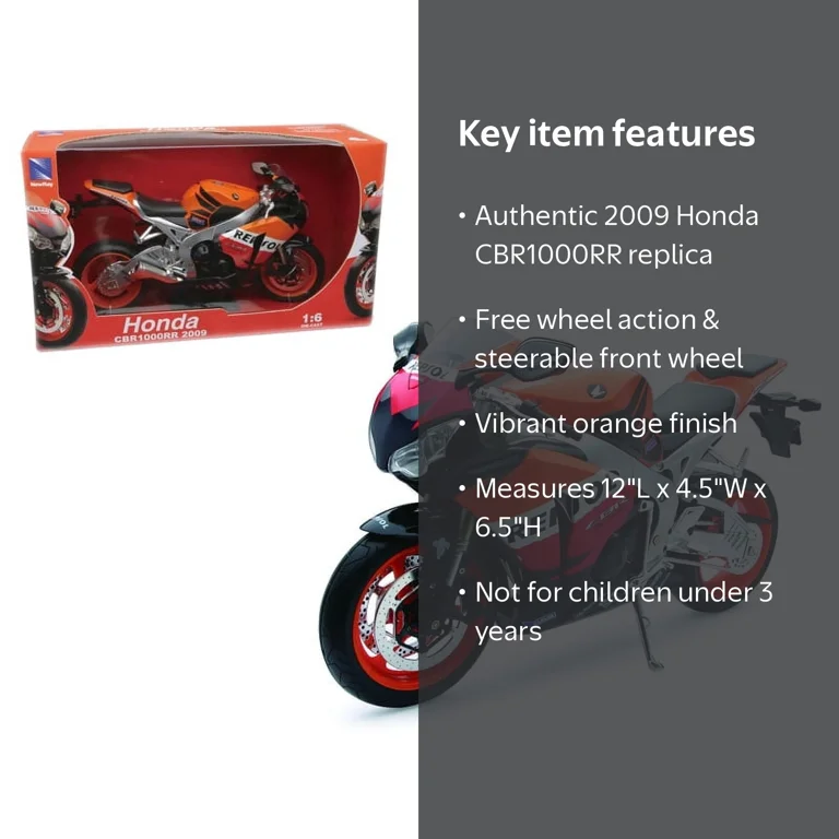 New-Ray, Honda CBR1000RR, Repsol Street Bike Model, 1/6 Scale