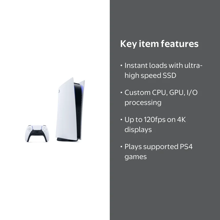 Sony, PlayStation 5, Digital Edition, 120Hz 4K Gaming - Walmart.com