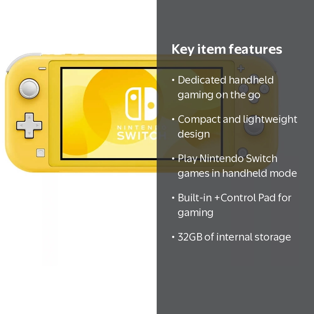 Nintendo Switch Lite, Compact Lightweight Handheld Console, 32GB
