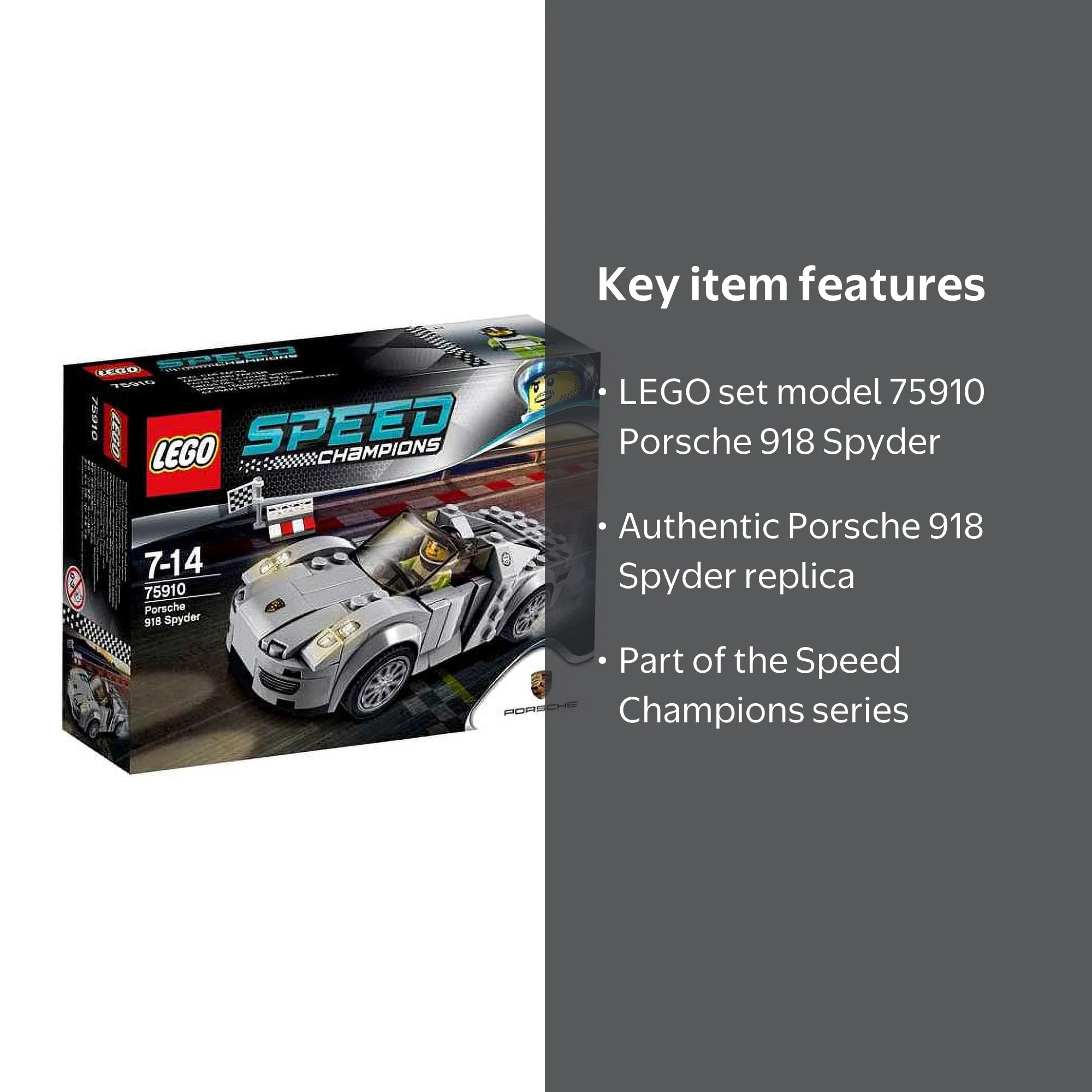 Speed Champions Porsche 918 Spyder Set LEGO 75910 - Walmart.com