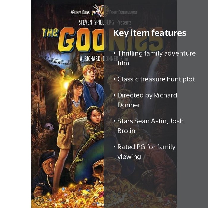 SDS The Goonies DVD, Adventure, Action, Comedy, Family, PG, Kids