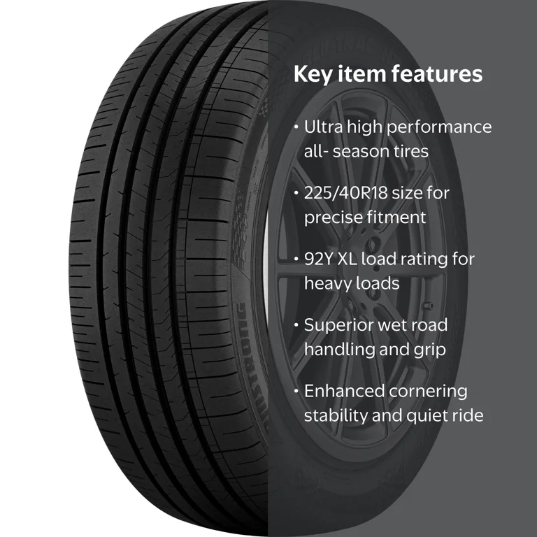 Bluemoris トラディショナルTi ブラックダイヤモンドO2 テレマーク Armstrong Blu-Trac HP UHP 225/40R18 92Y XL Ultra High Performance