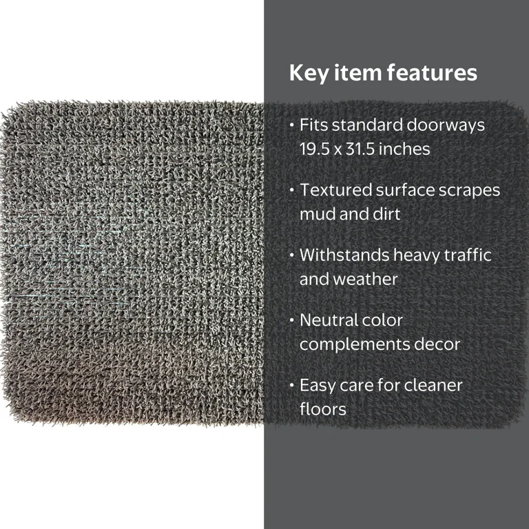 Mainstays Outdoor Scraper Doormat, 19.5
