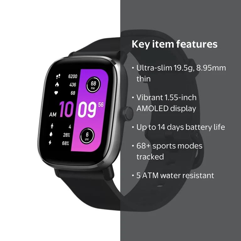Amazfit GTS 2 Mini Smart Watch: Android & iOS - Built-in GPS