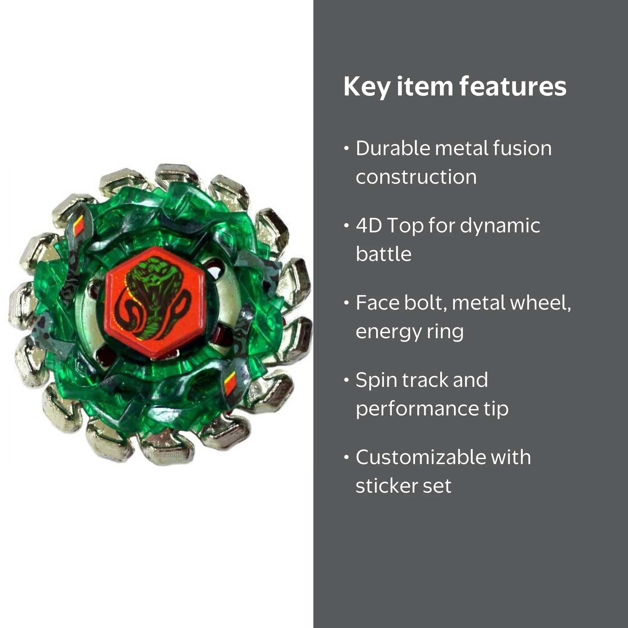 CORNER GIFTS Poison Serpent SW145SD 4D Beyblade Toys, Metal Fusion