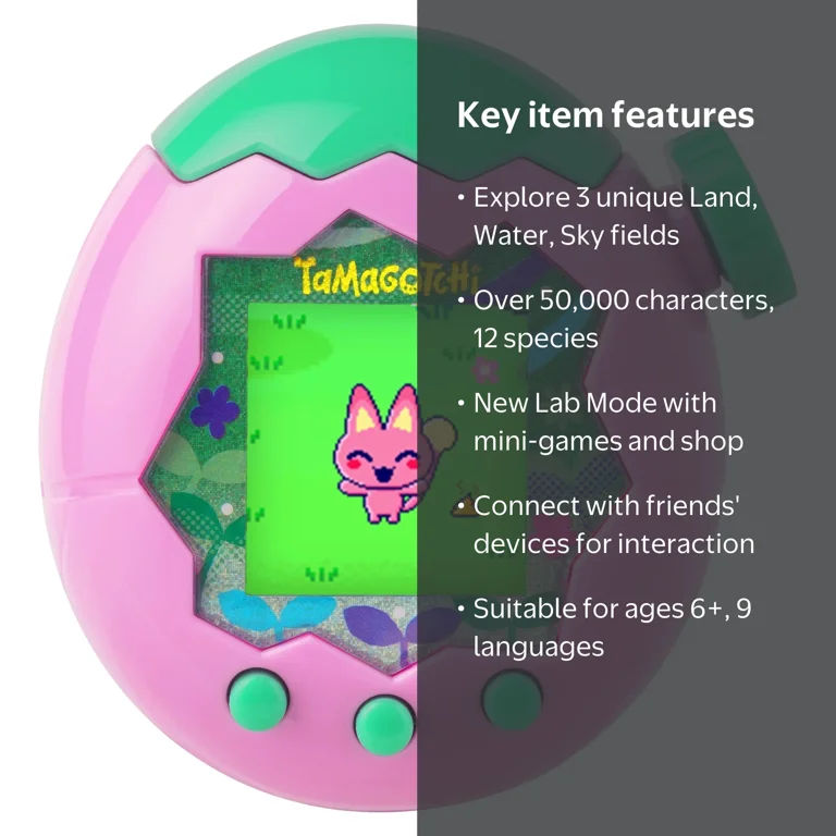 Tamagotchi Paradise - Pink Land Digital Pet - Walmart.com