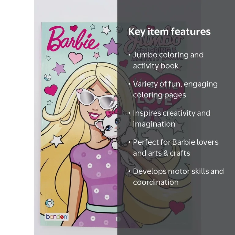 barbiebeeba [プロ必読]⑤ Barbie, Jumbo Coloring & Activity Book, Live Life with Love