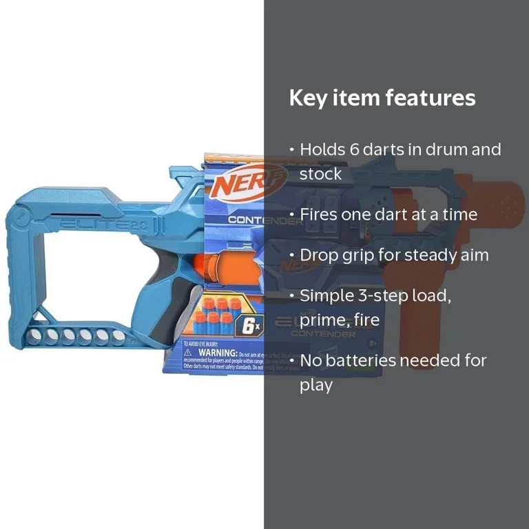 NERF Elite 2.0 Contender Blaster - Walmart.com