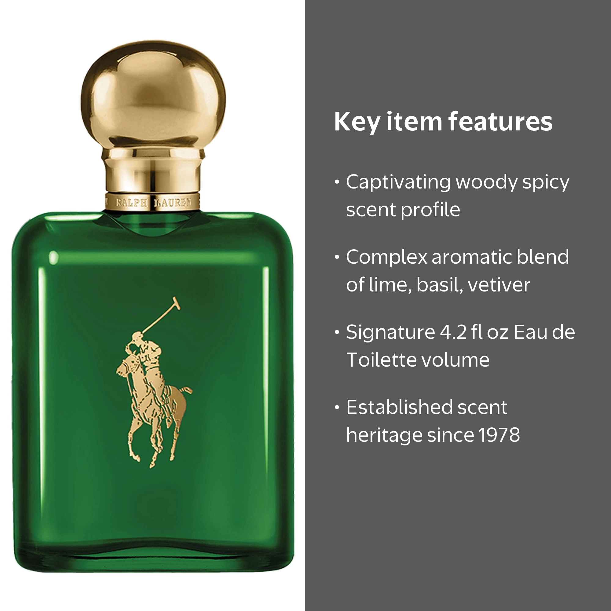Ralph Lauren, Polo Eau de Toilette, 4.2 oz, Woody Spicy Scent