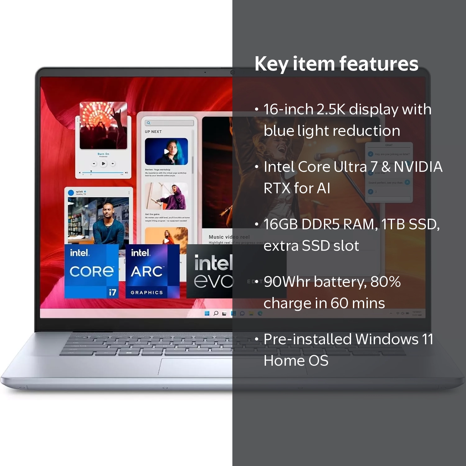 Dell, Inspiron 16 Plus Laptop, 16.0-inch 16:10 2.5K Display