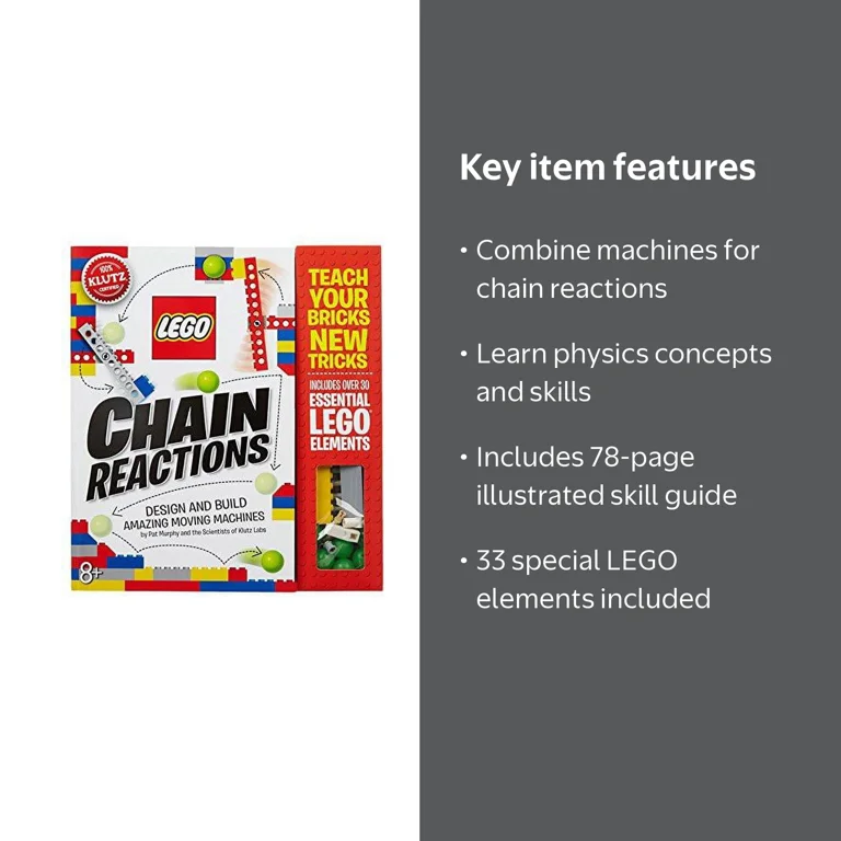 Klutz LEGO Chain Reactions Craft Kit: Building Set for Kids