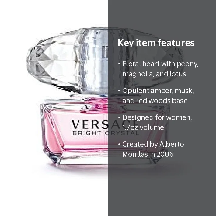 Versace, Eau De Toilette, Bright Crystal for Women, 1.7 oz