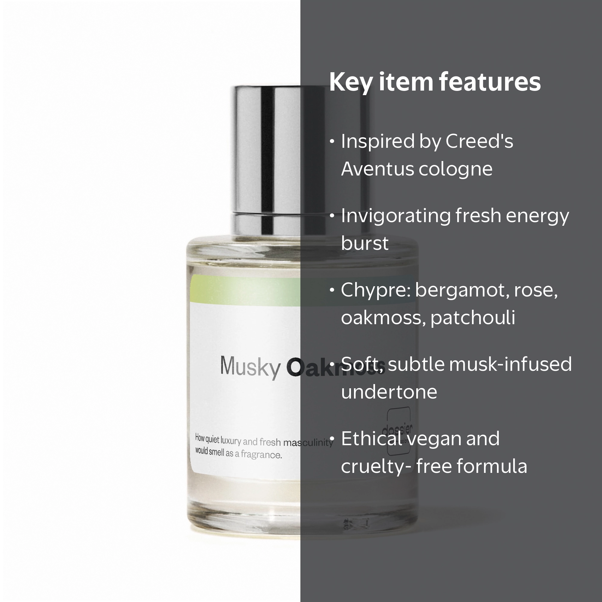 DOSSIER Musky Oakmoss Eau De Parfum, Inspired by Creed's Aventus