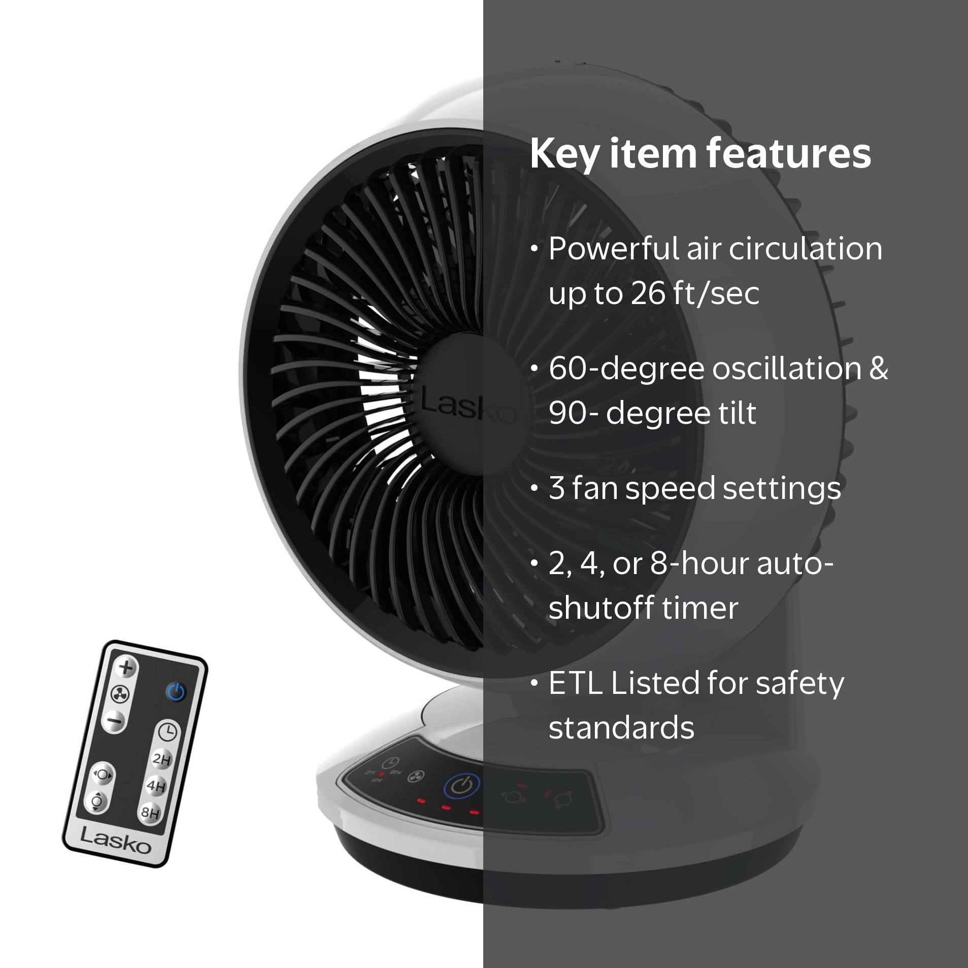 Free Shipping! \Lasko Oscillating Whirlwind 7\\ Air Circulator Fan