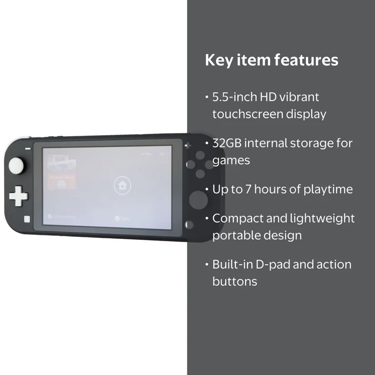Nintendo Switch Lite Handheld Game Console HDH-001, Gray