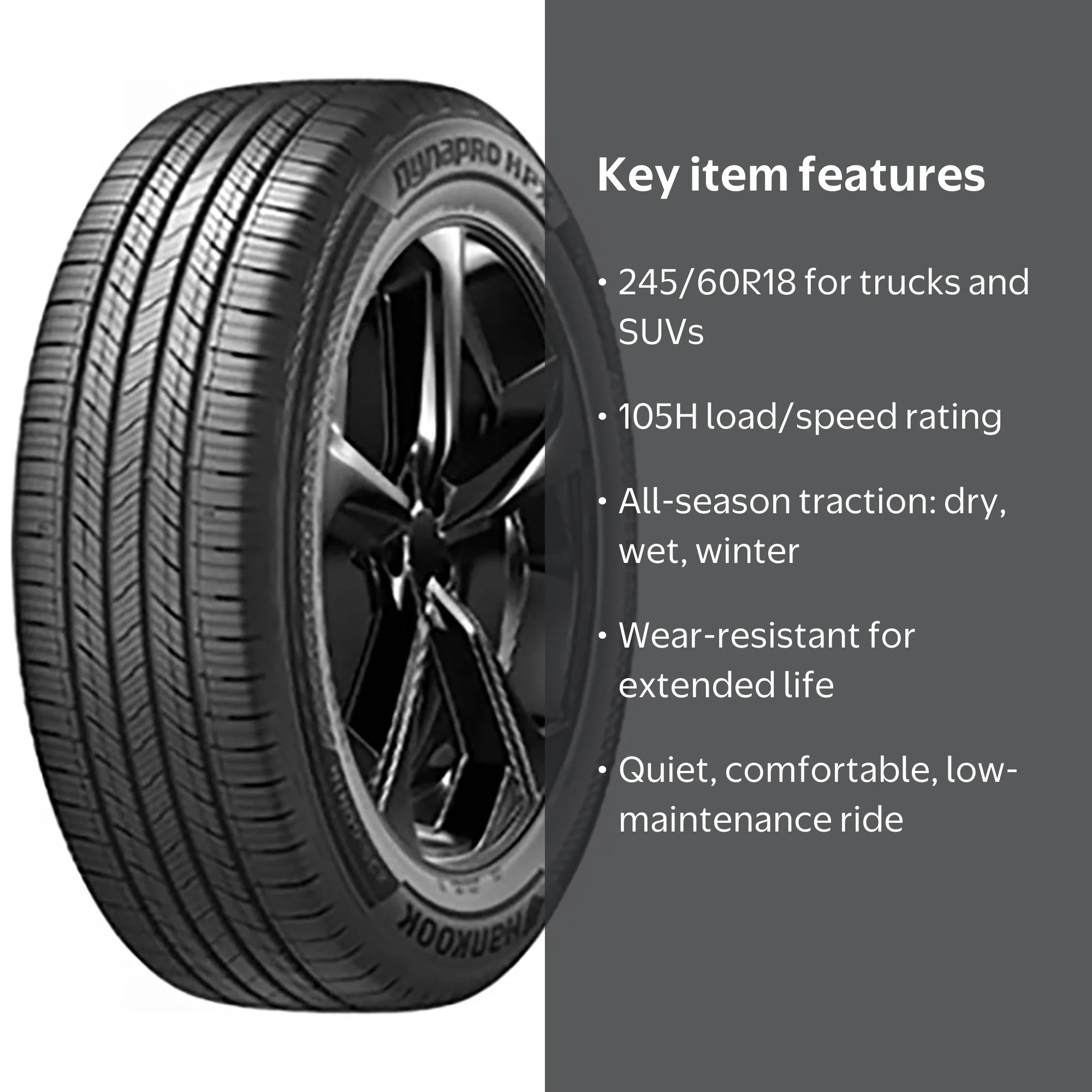 Hankook, Dynapro HPX RA43, 245/60R18, 105H all-season tire
