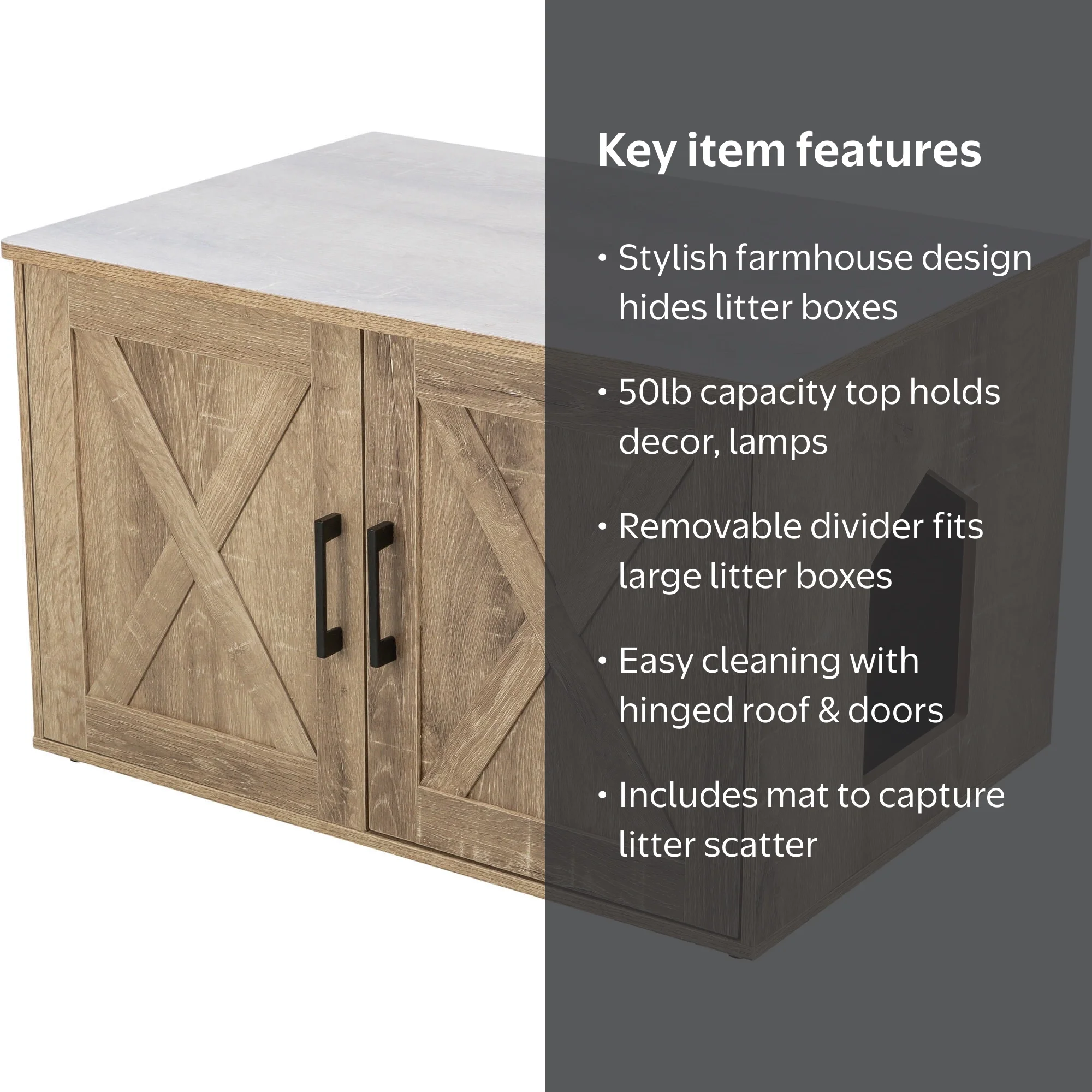 TRIXIE XL Farmhouse Litter Box Enclosure - Hidden Pet Home