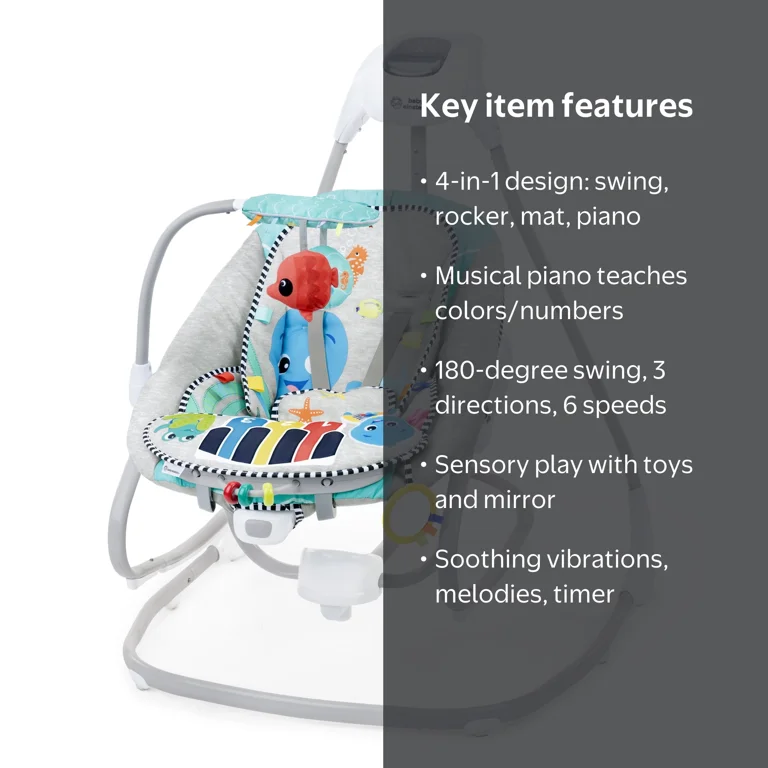 Baby Einstein Ocean Explorers Kick to It 4-in-1 Musical Swing