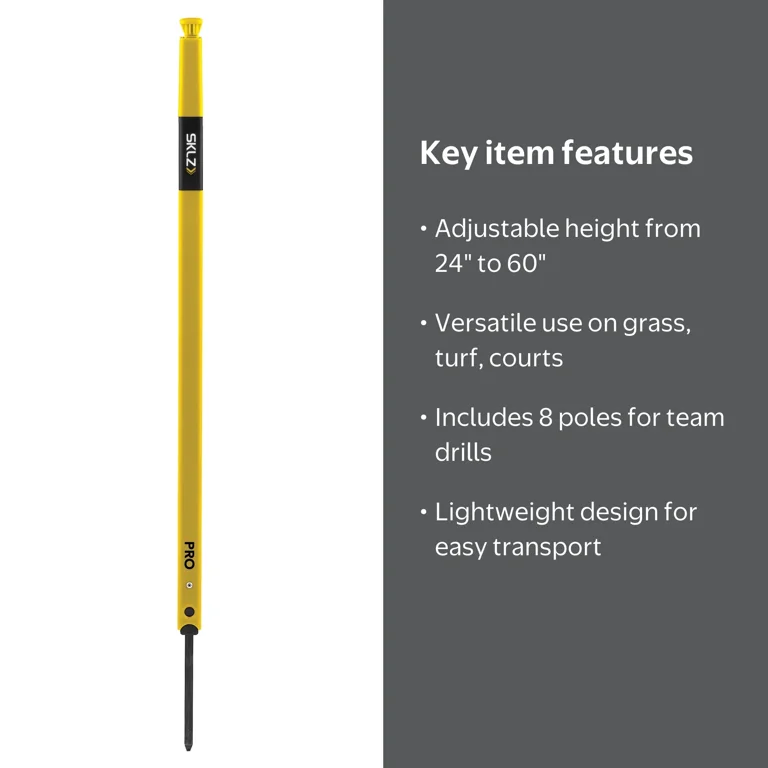 SKLZ Pro Training Agility Poles, Telescoping Soccer Training, Set