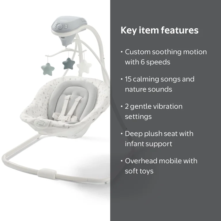 Graco Simple Sway Baby Swing, Blythe White - Walmart.com