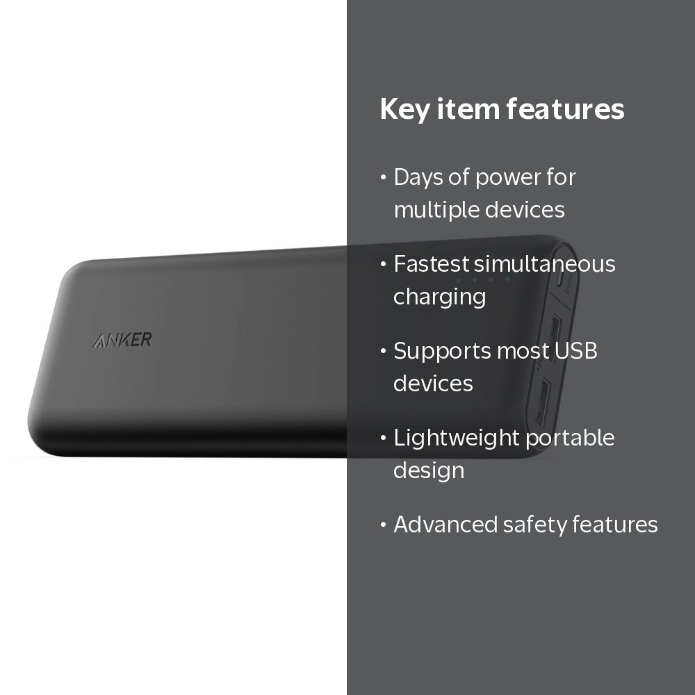 Anker PowerCore 20100 - 20000mAh Charger for iPhone, iPad, Samsung
