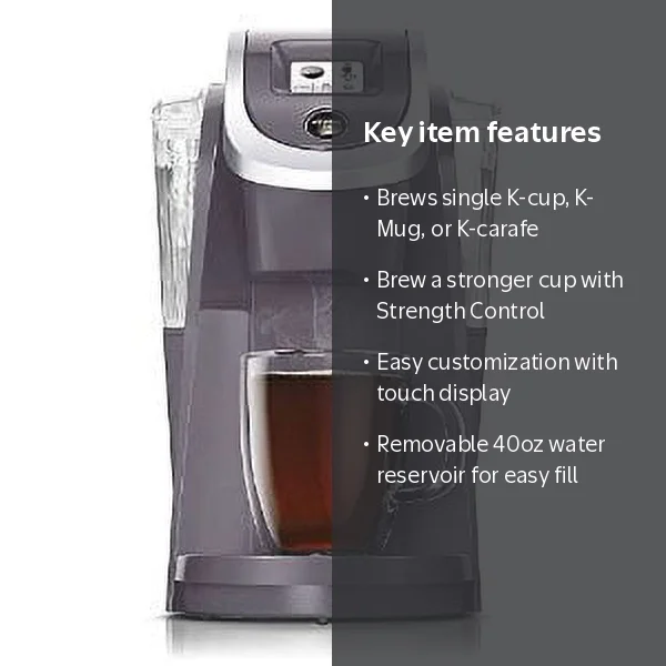Keurig K250 Coffee Maker, Single Serve K-Cup Pod Coffee Brewer