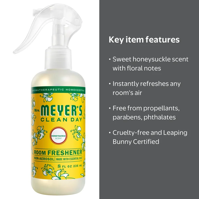 Mrs. Meyer‚Äôs, Room Spray, Honeysuckle Scent, 8 Fl Oz Bottle