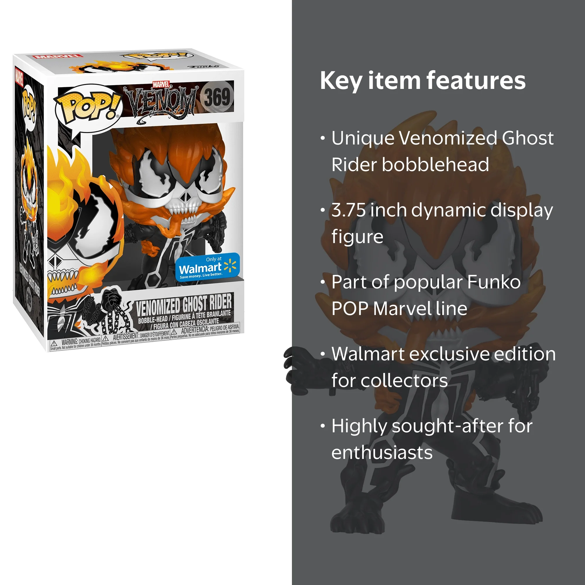 Funko POP Marvel Venomized Ghost Rider 3.75 - Exclusive - Walmart.com