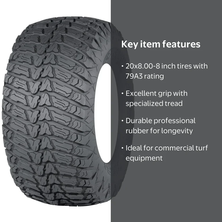 Carlstar Group, Turf Armor Lawn and Garden Tire, 20X8.00-8 79A3 B