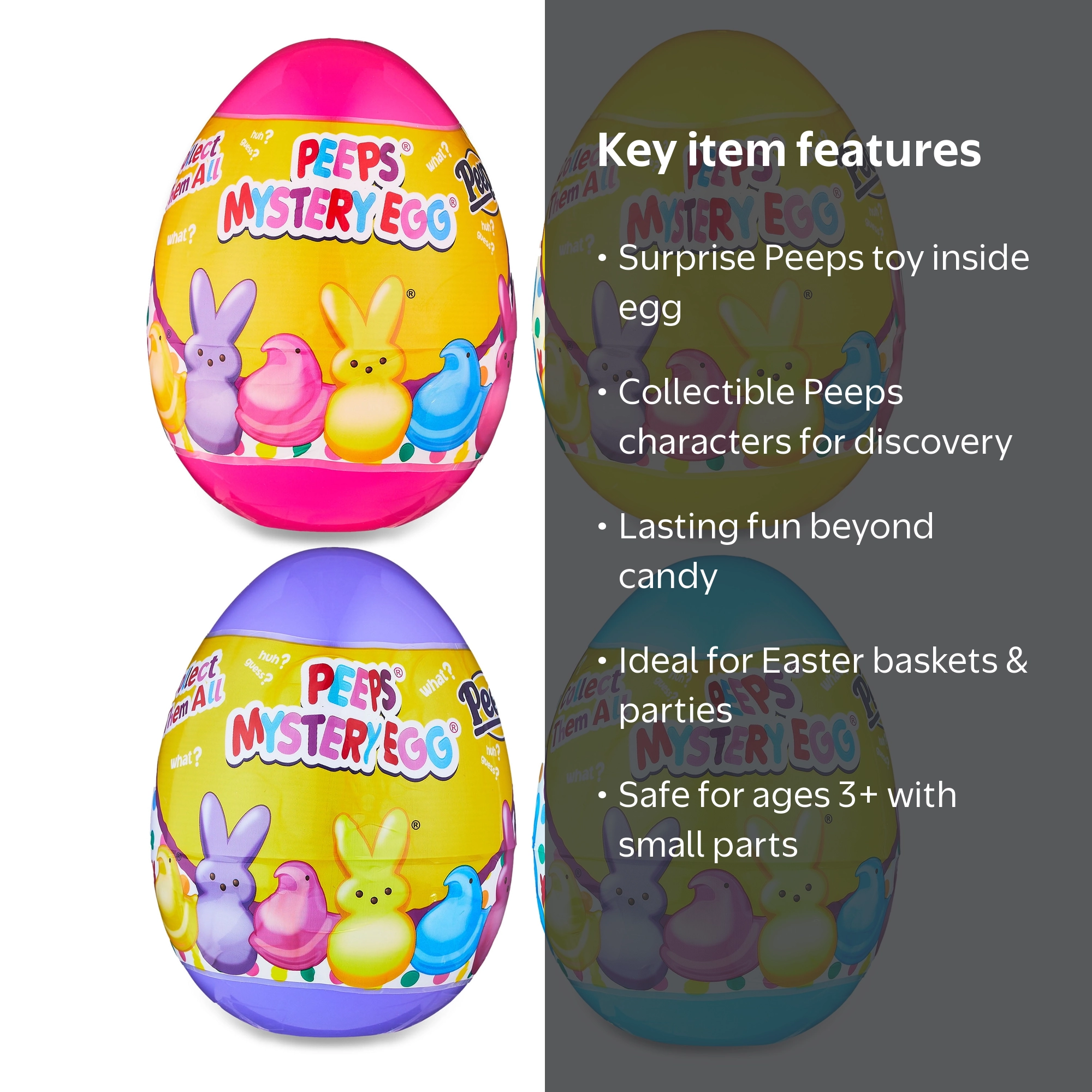 Easter Plush Toy: 5in Multi-color Peeps Surprise Egg - Walmart.com
