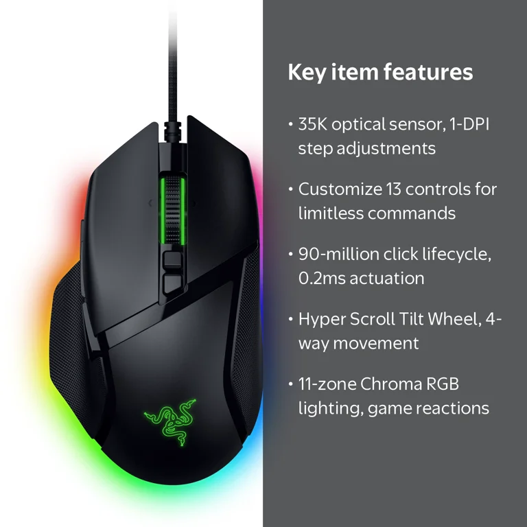 Free Shipping! Razer Fully Customizable Ergonomic Gaming Mouse