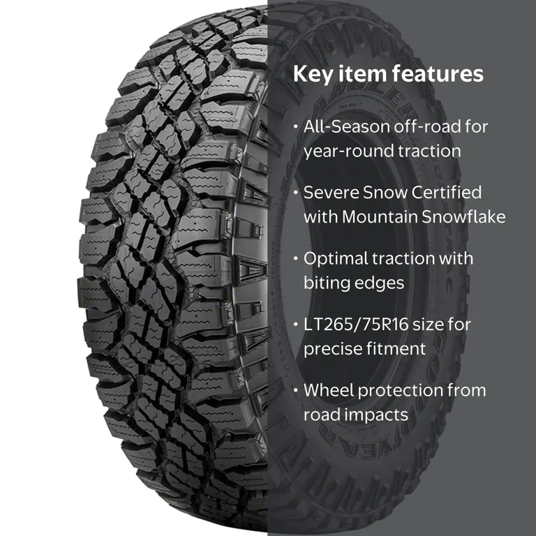 Goodyear Wrangler Duratrac LT265/75R16 123Q All- Season Tire
