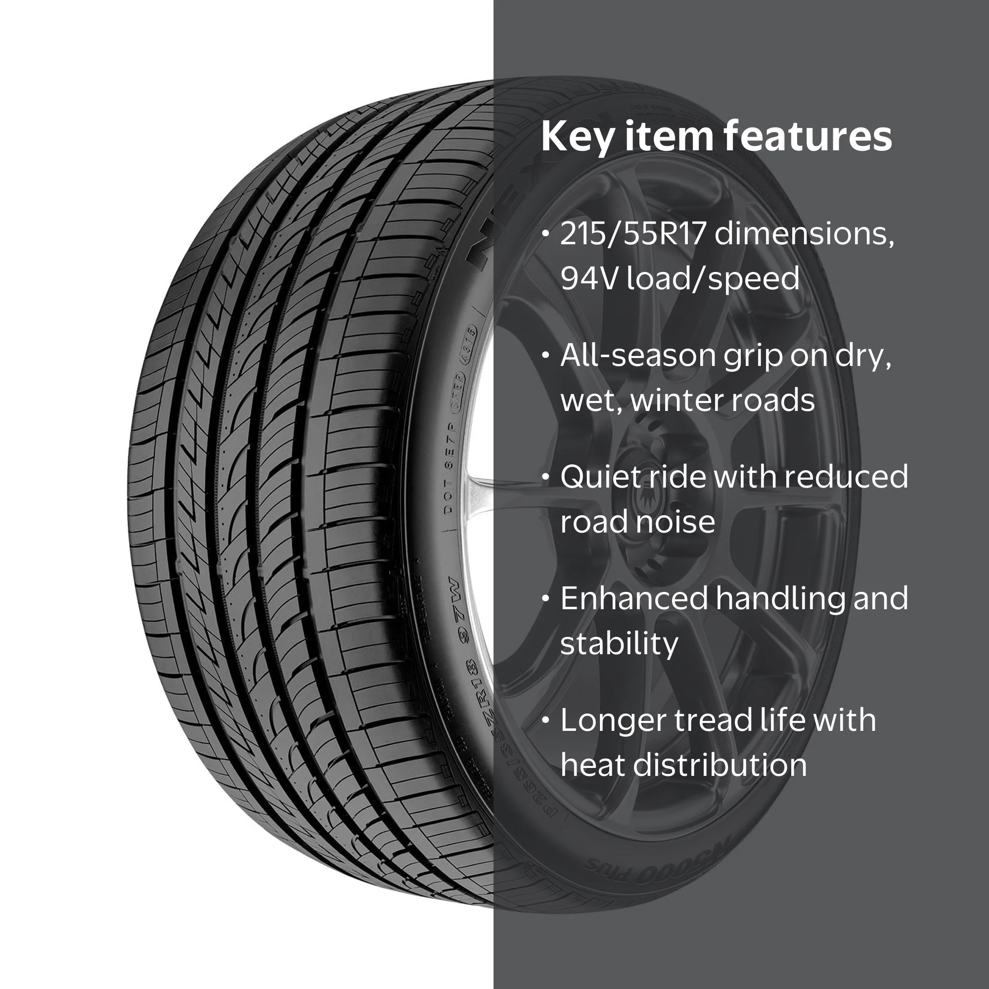 Nexen N5000 Plus All Season 215/55R17 94V Passenger Tire - Walmart.com Nexen N5000 Plus All Season 215/55R17 94V Passenger Tire - Walmart.com