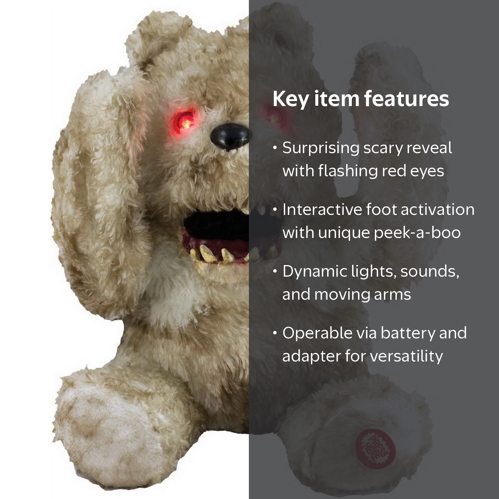 Tekky Toys Kids Talking Plush Animal - Peek A Boo Bear Light-Up