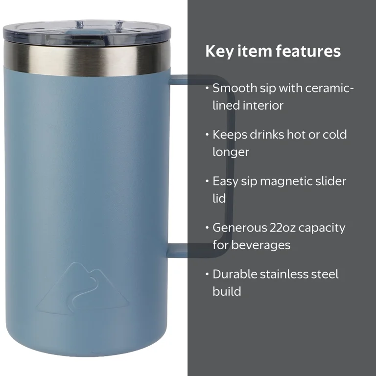 Ozark Trail 22oz Ceramic Lined Stainless Steel Insulated Coffee