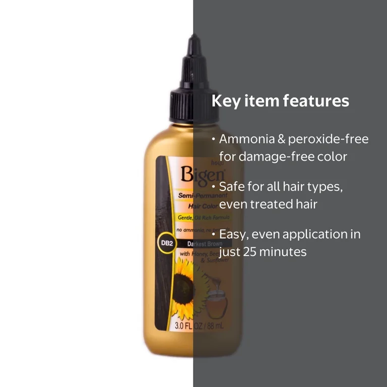 Bigen Semi-Permanent Hair Color Darkest Brown DB2 for All Hair