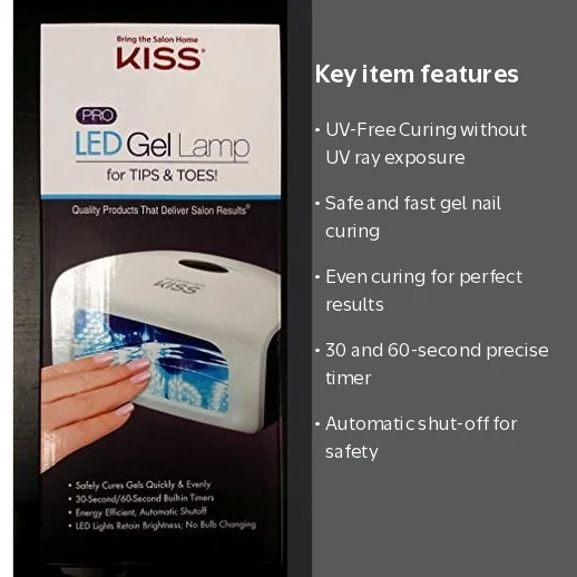 KISS Pro LED Gel Lamp for Light Nail Curing with Built-in Timer