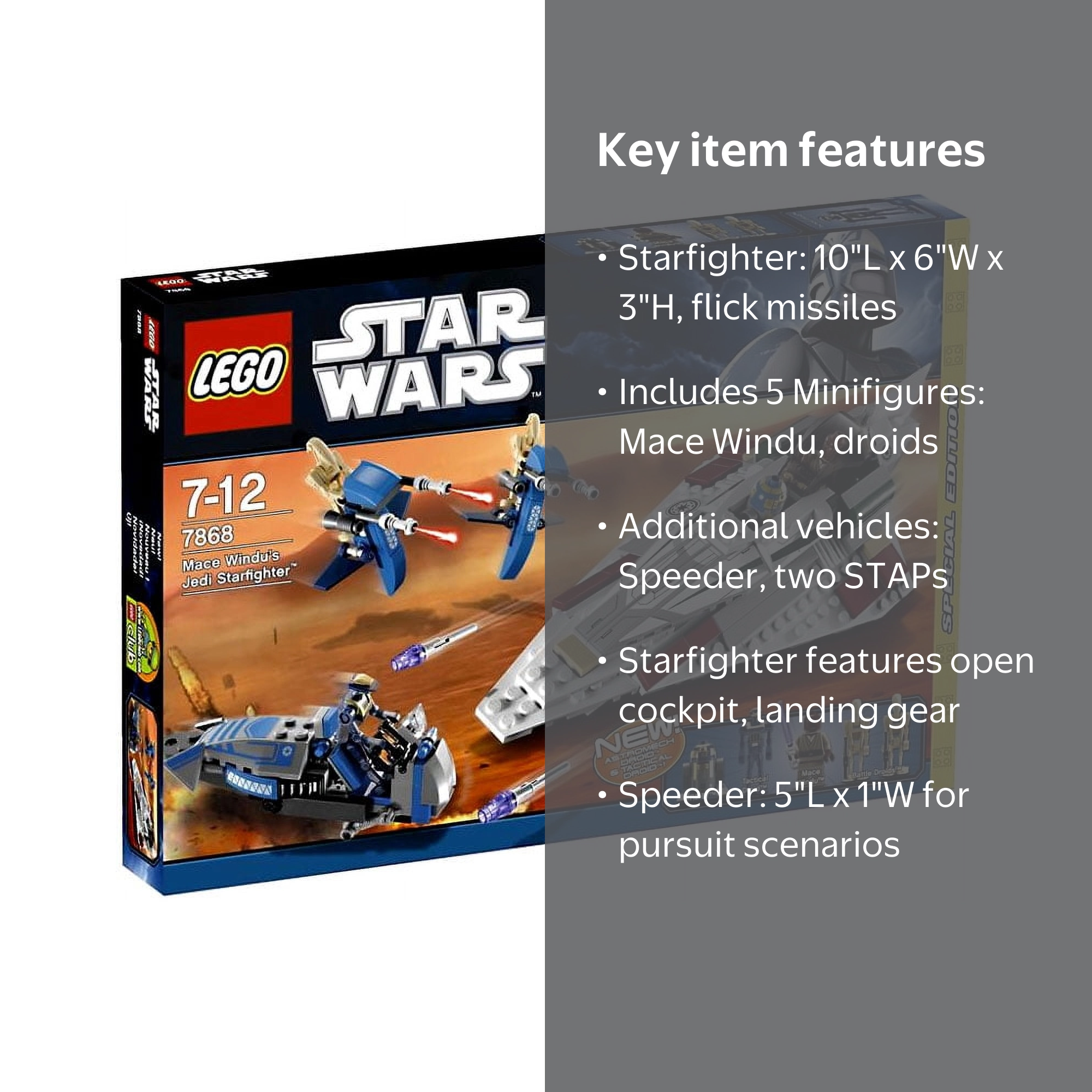 LEGO Star Wars The Clone Wars Mace Windu's Jedi Starfighter