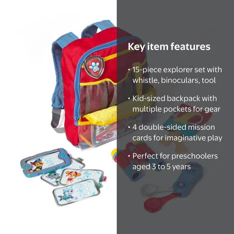 Melissa and Doug PAW Patrol Pup Pack Backpack Role Play Set, 16